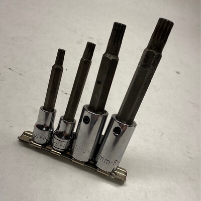 S.K Tools 4pc 3/8” & 1/2” Triple Square Socket Set