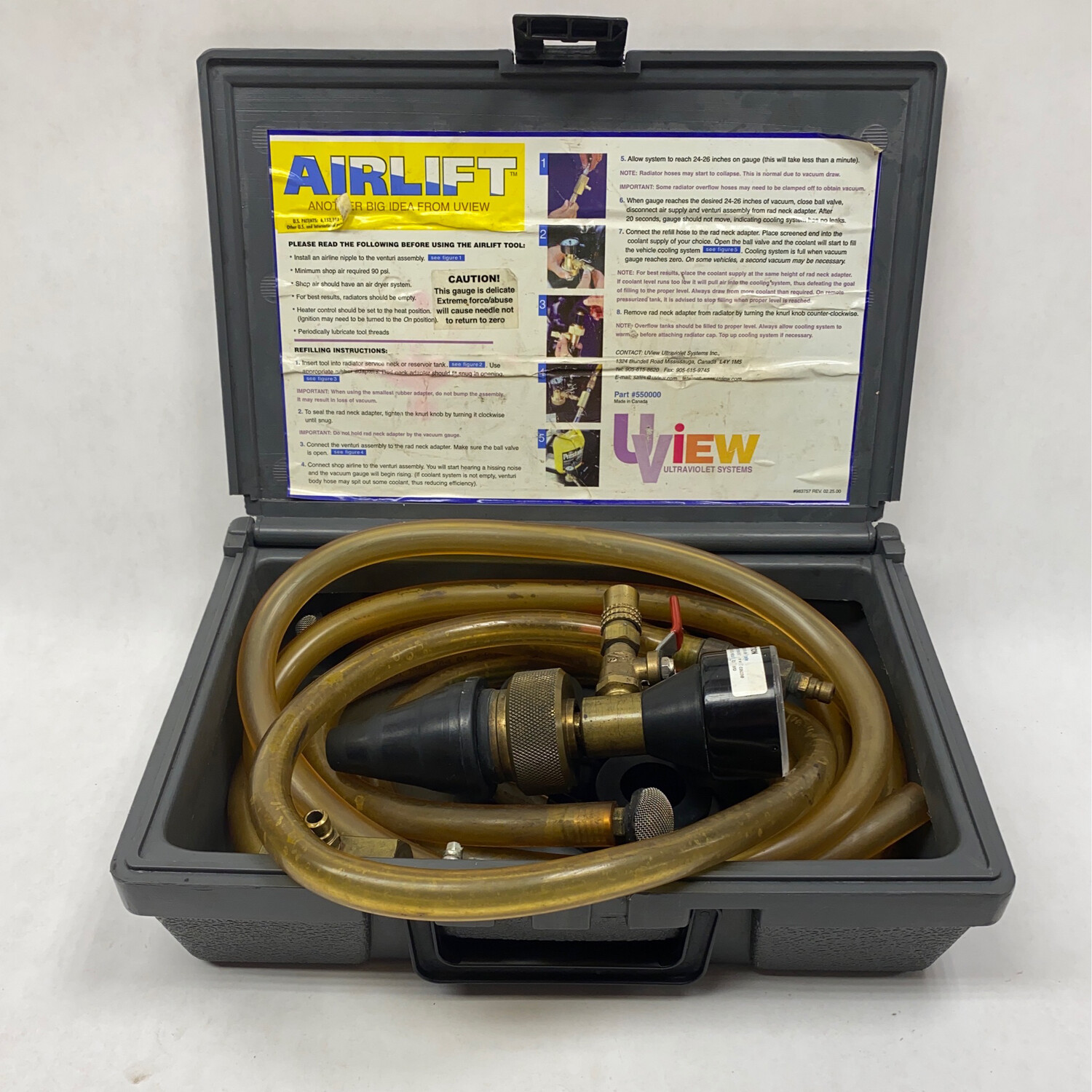 Uview Automotive Airlift Cooling System Airlock Purge & Leak Detector Kit, 550000
