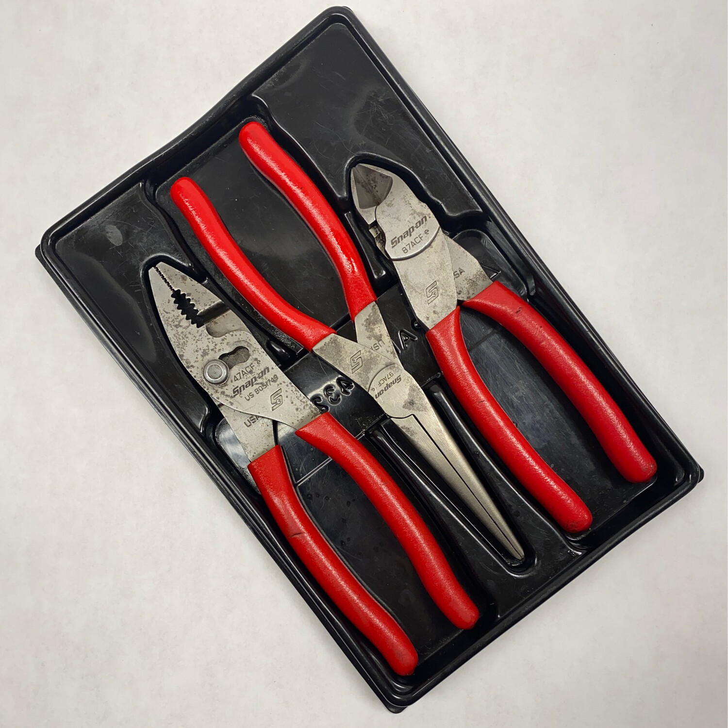 Snap On 3pc Plier Set Shop Tool Swapper