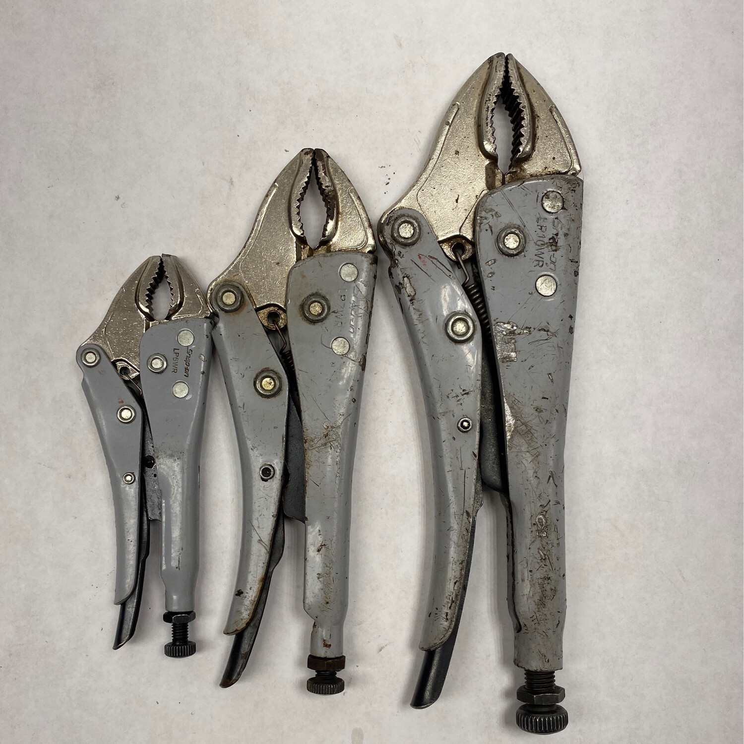 Snap On 3pc Locking Plier Set Shop Tool Swapper