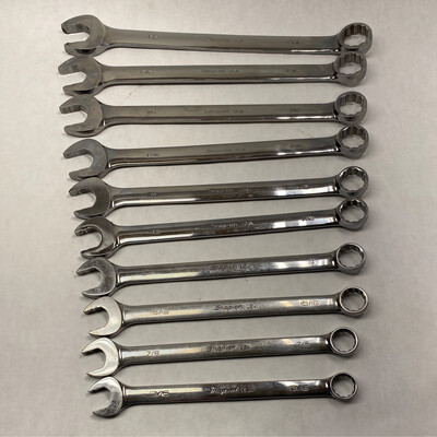 Snap On 10pc Flank Drive Plus Combination Wrench Set, 13/16”-1 3/8”