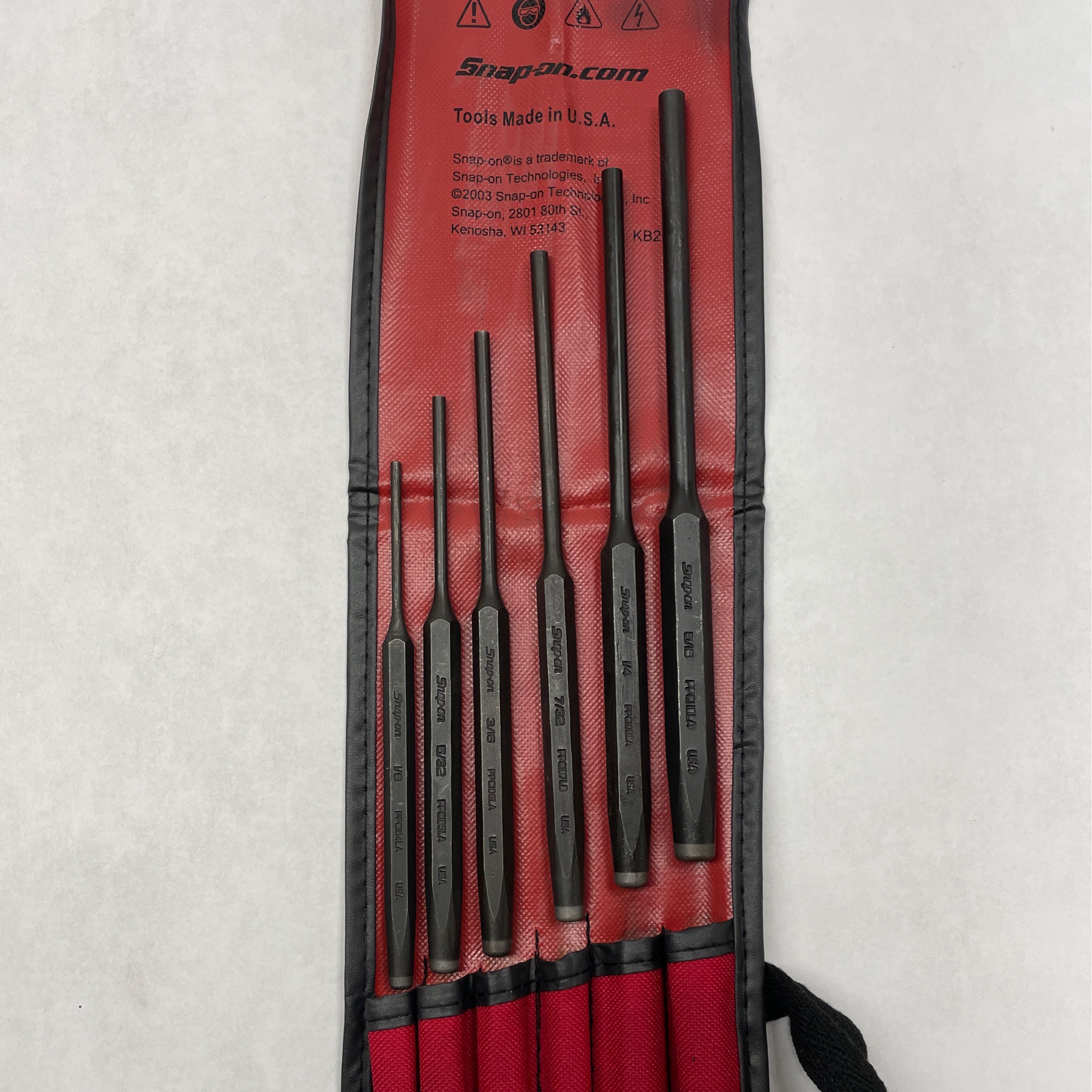 Snap-on 6pc Punch Set Pouch C-64b Made in USA for sale online