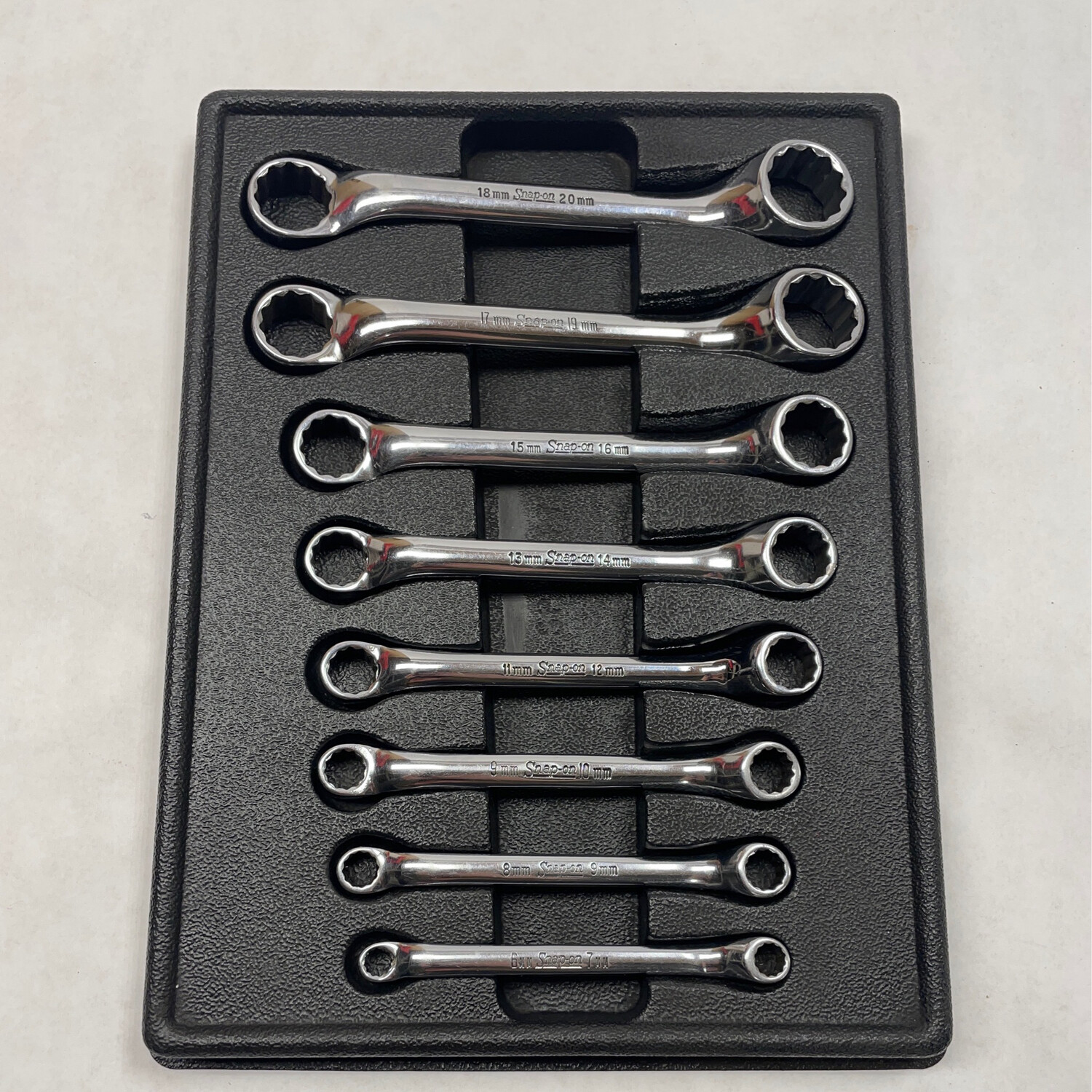 Snap On 8pc Metric Double Box End Wrench Set, 6mm-20mm