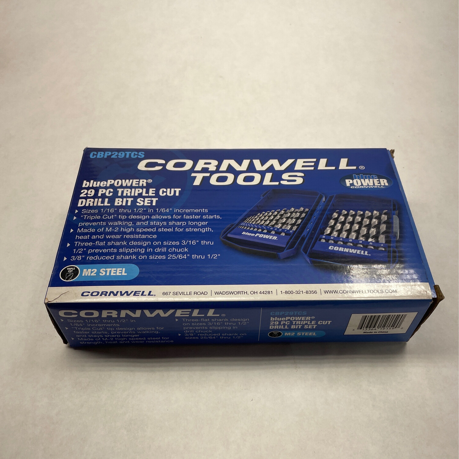 NEW Cornwell BluePower 21 Piece Professional Cobalt drill bit set
