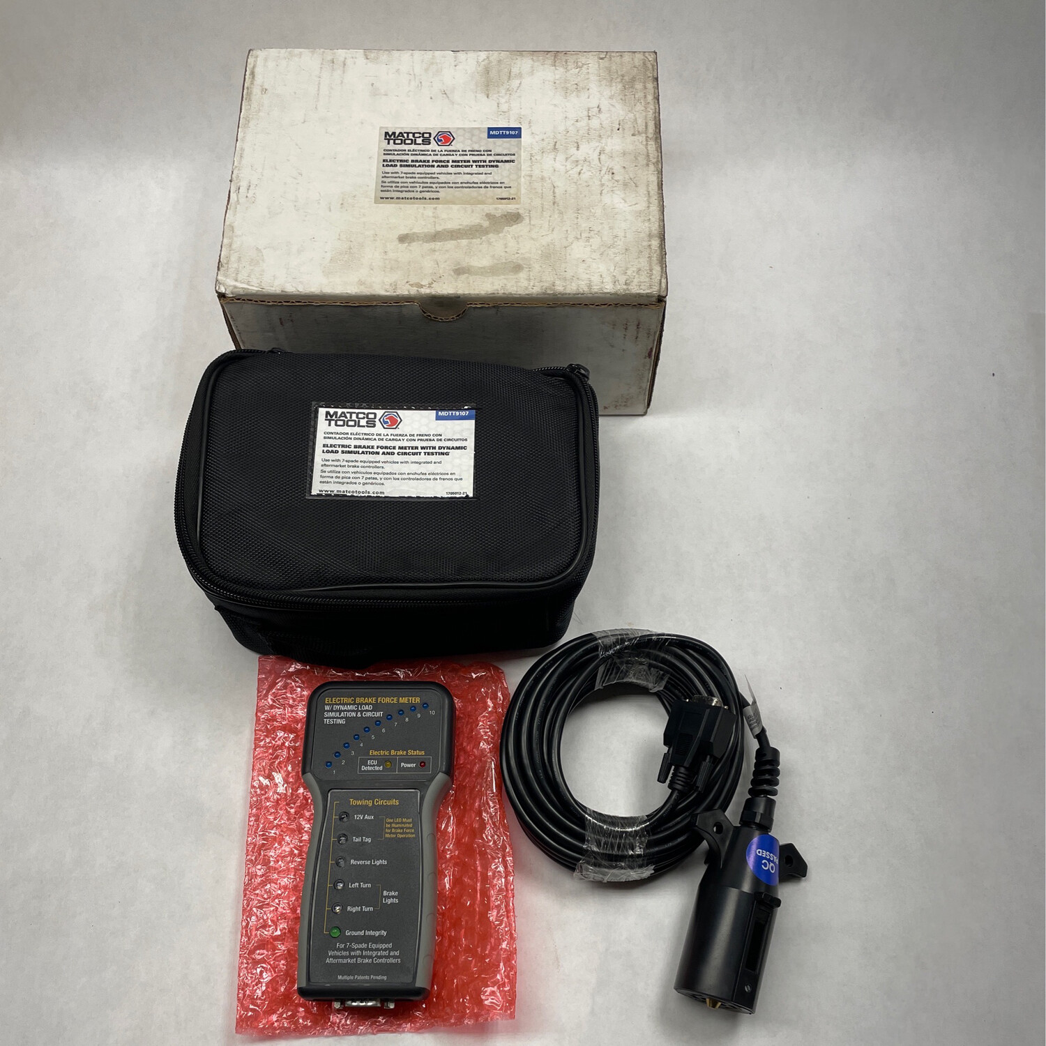 NEW Matco Electric Brake Force Meter w/Dynamic Load Simulation and Circuit Testing, MDTT9107