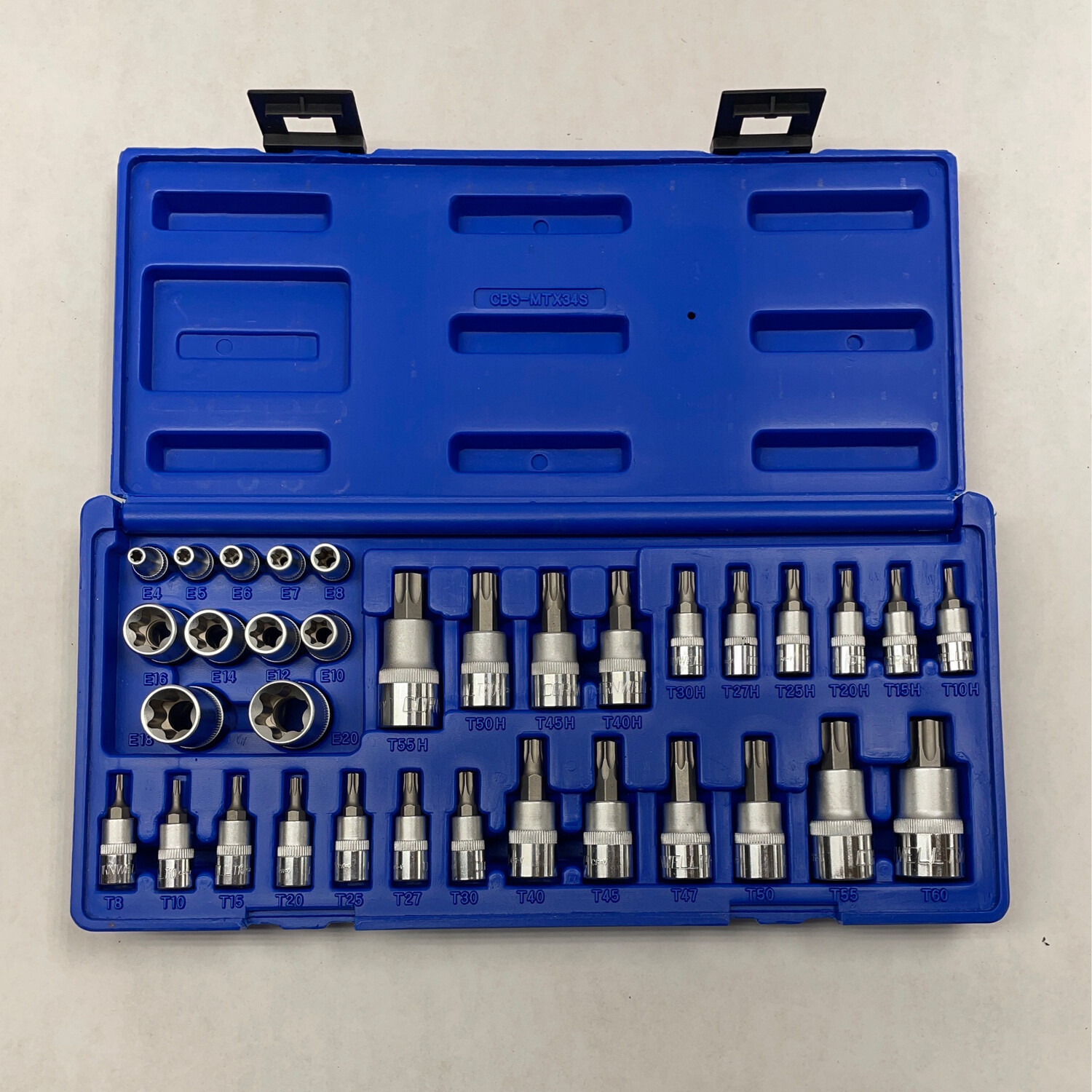 NEW Cornwell 34pc Combo Drive Torx & External Torx Socket Set, CBS