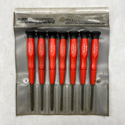 Red Snap On Tools Screwdriver SGDXMINI12R Pick & Torx Set In Tray New