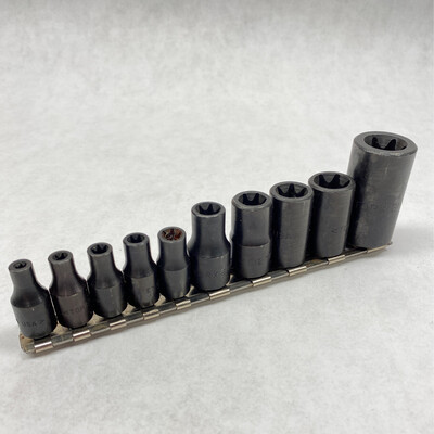 USA Made 10pc External Torx Combination Drive Socket Set (E4 - E18)