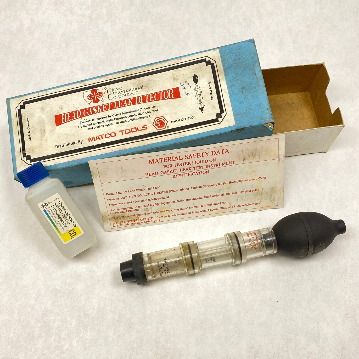 Matco Head Gasket Leak Detector Kit, CO2000 Shop Tool Swapper