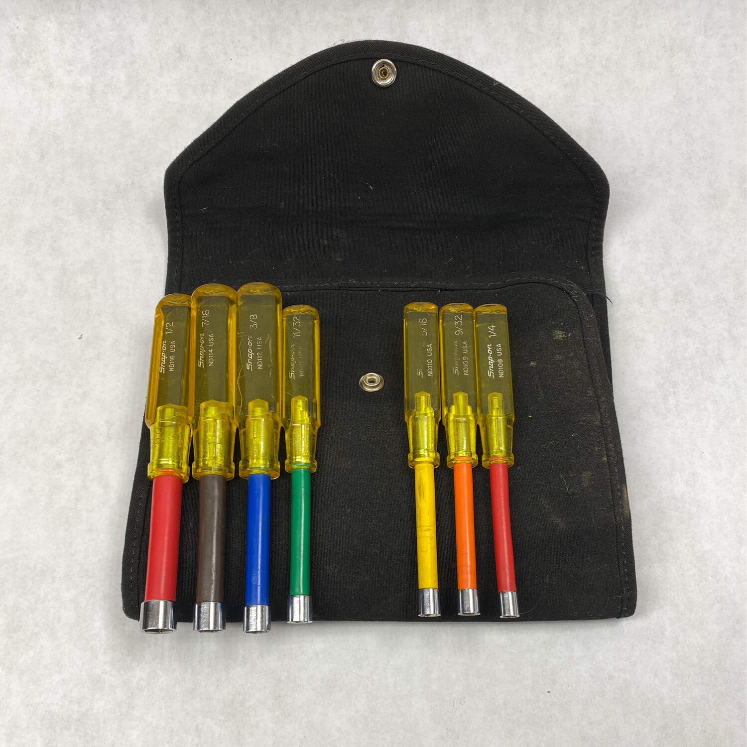 Snap On 7pc Yellow Handle SAE Nut Driver Set, 1/4” - 1/2” - Shop - Tool  Swapper