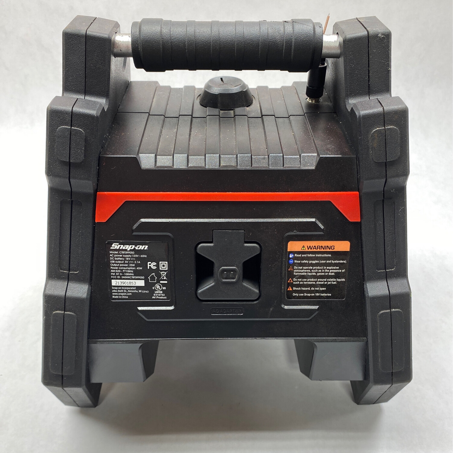 Snap On 18V Lithium Cordless Radio/Bluetooth Speaker, CTBTSR9050