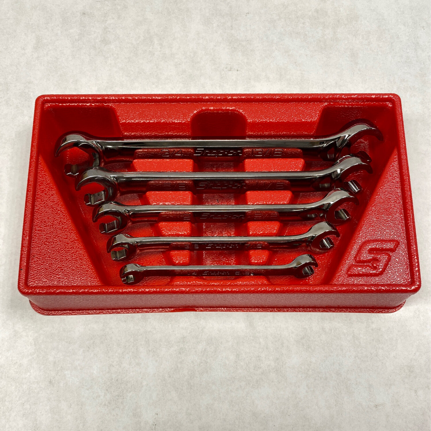 NEW Snap On 5 Piece SAE Flank Drive Double End Flare Nut Wrench Set