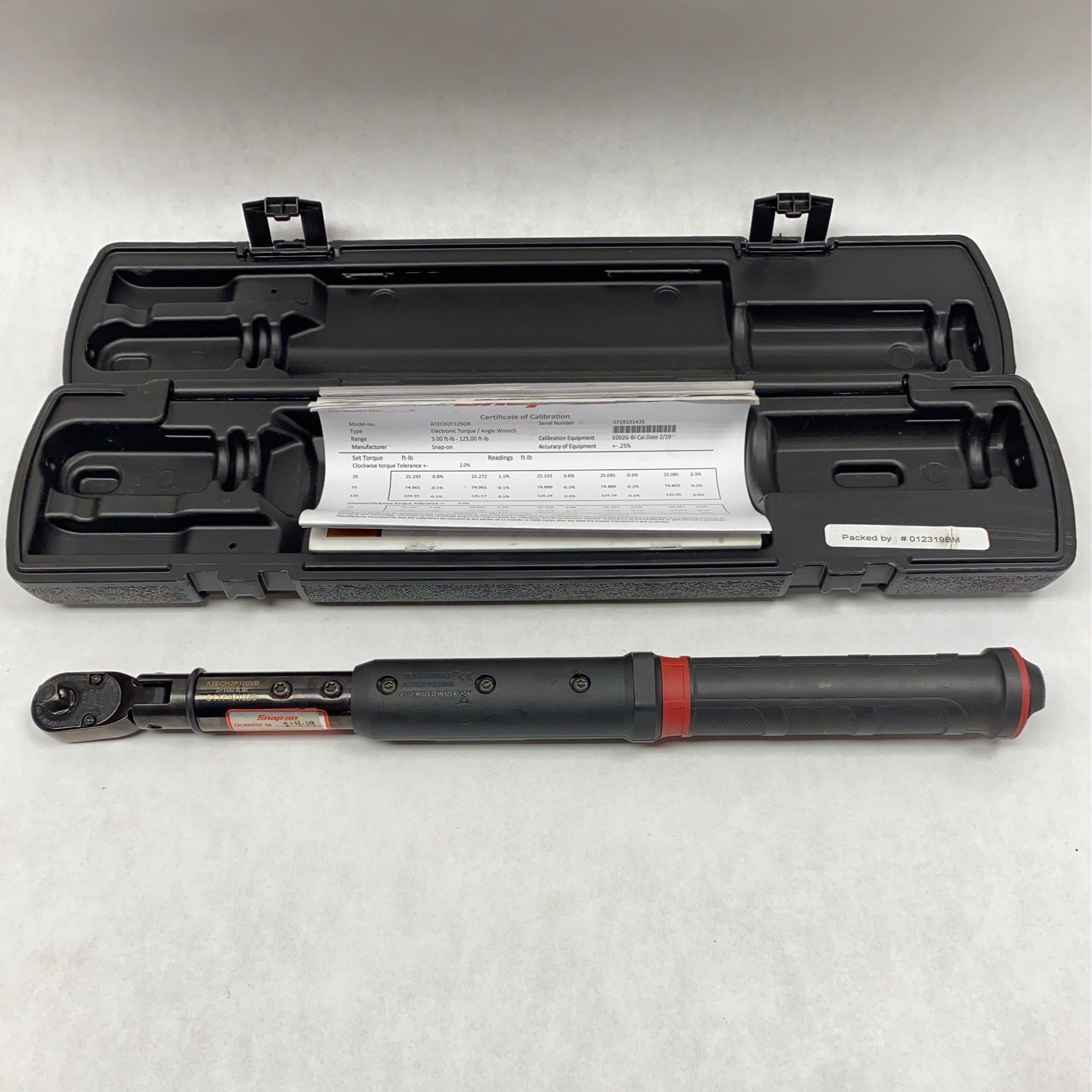 Snap On 3 8 Drive Digital Torque Wrench 5 100ft lb ATECH2F100VB