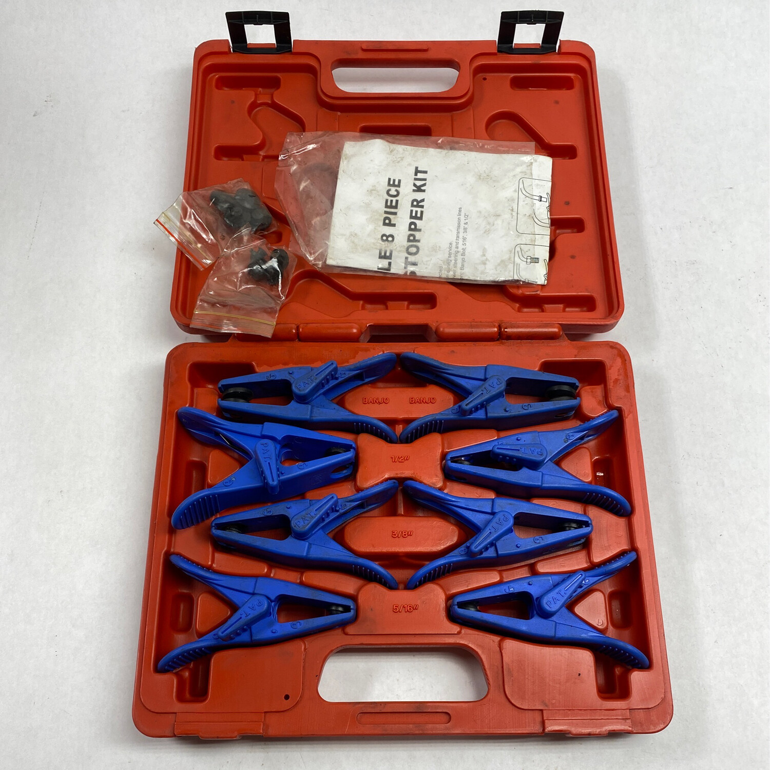 Tool Aid Adjustable 8 Piece Fluid Line Stopper Kit, 19700