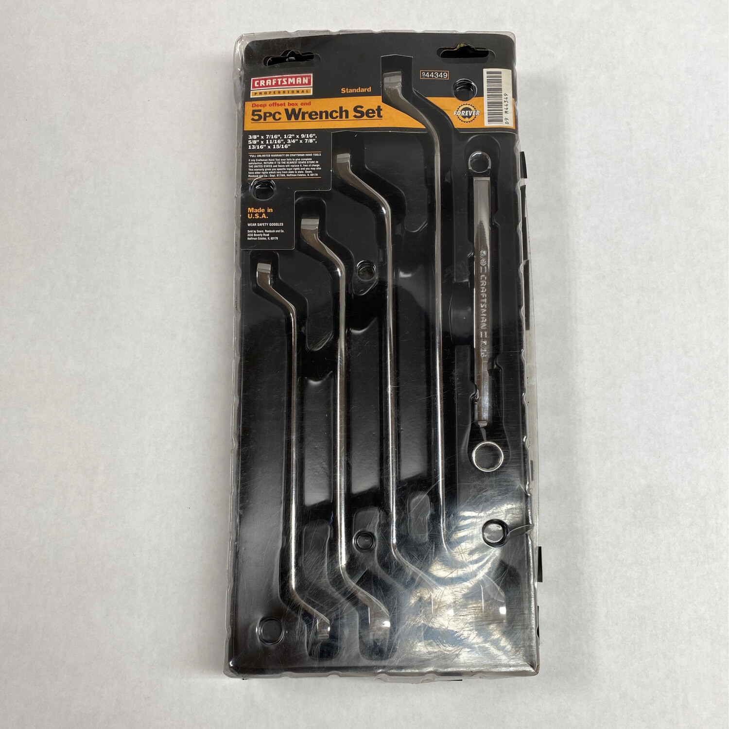 Craftsman 5 Piece Deep Offset Box End Wrench Set, 944349