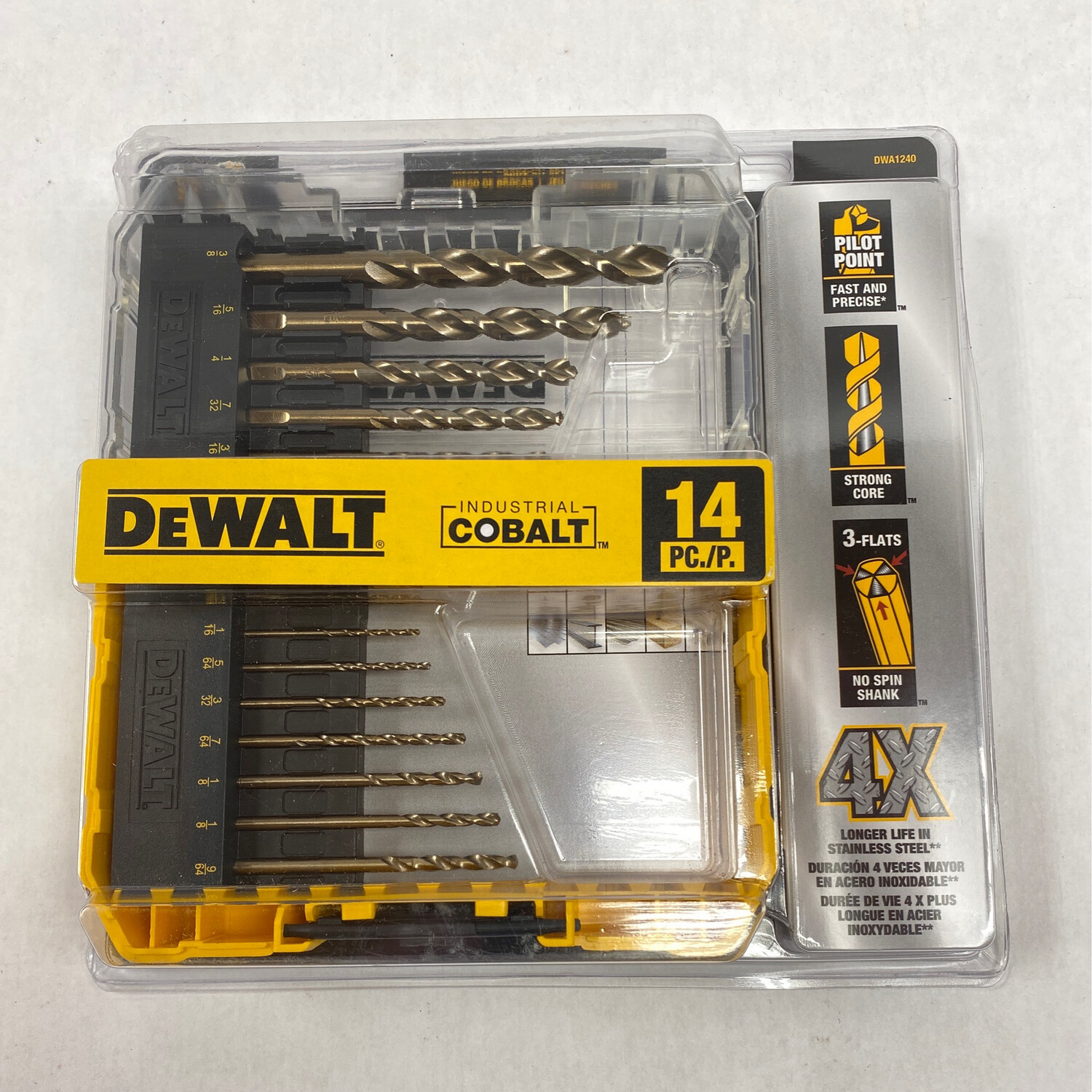 DeWalt 14 Piece Cobalt Drill Bit Set, DWA1240