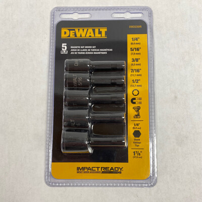 DeWalt 5 Piece Magnetic Nut Driver Set, DW2235IR
