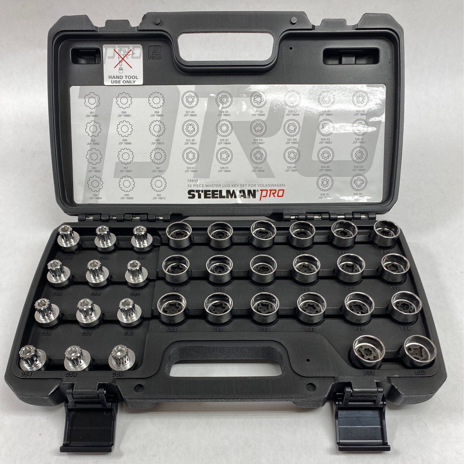 NEW Steelman Pro 32 Piece Master Lug Key Set For Volkswagen, 78838