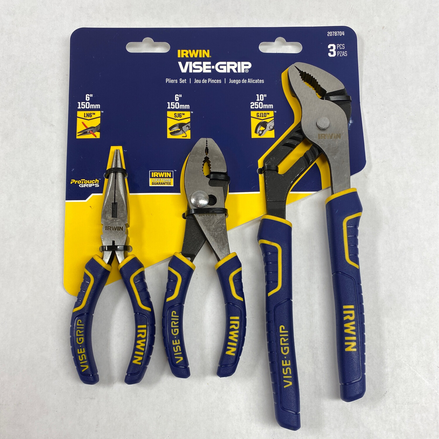 IRWIN Industrial Tool Co 2078704 3 Piece Mixed Traditional Pro-pliers Set for sale online 