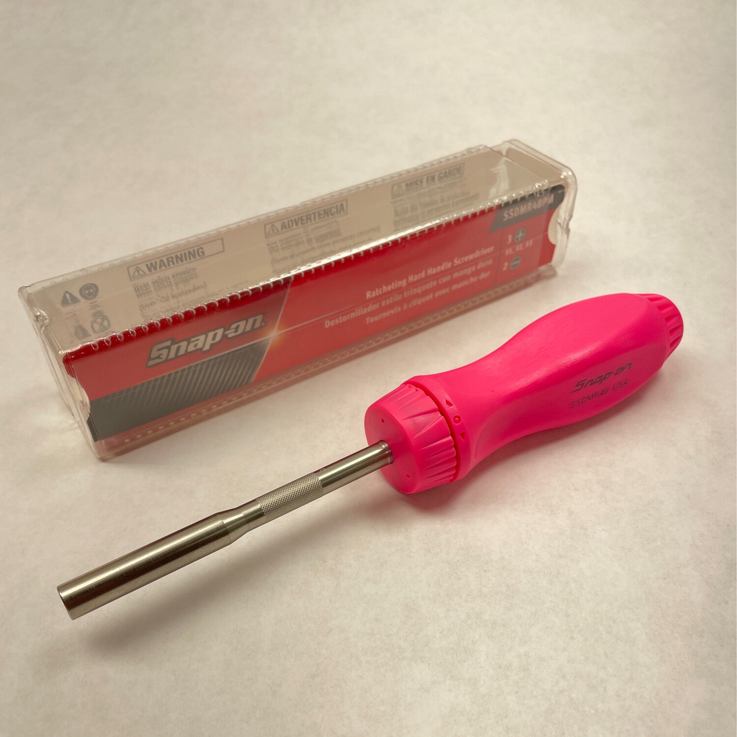 New Snap On Pink Ratcheting Hard Handle Screwdriver, SSDMR4BPM Shop