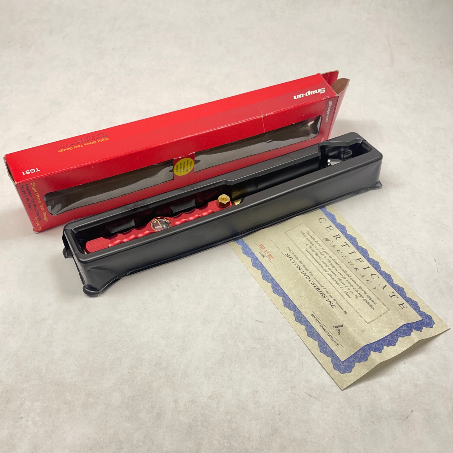 New Snap On Sight Glass Test Gauge, TGS1
