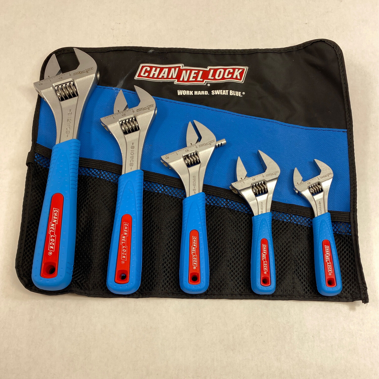 Channellock 5 Piece Code Blue Adjustable Wrench Set