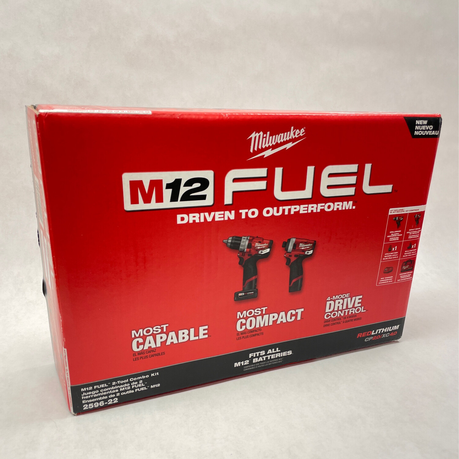 Milwaukee M12 Fuel 2-Tool Combo Kit, M12 1/4” Hex Impact & Drill Driver, 2596-22