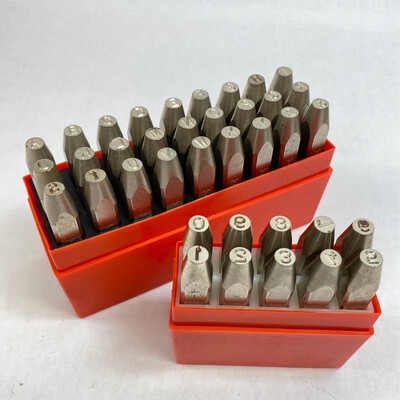 Pryor 3/16 Type Premium Handcut Letter & Number Punches,