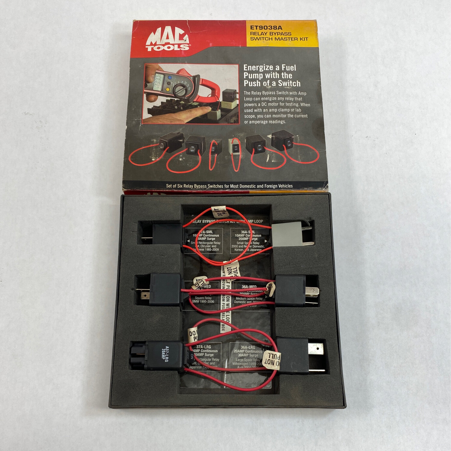Mac Tools 6PC. Master Relay Bypass Switch Set with Amp Loop, ET9038A