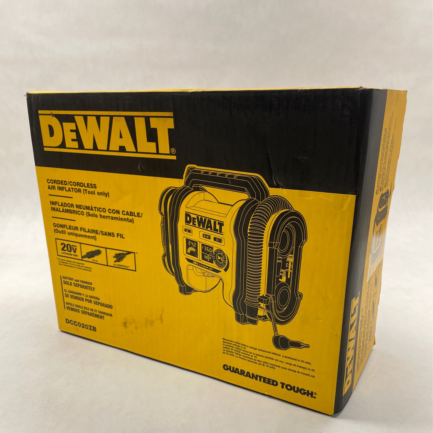 Dewalt Corded Cordless Air Inflator 20v DCC020IB