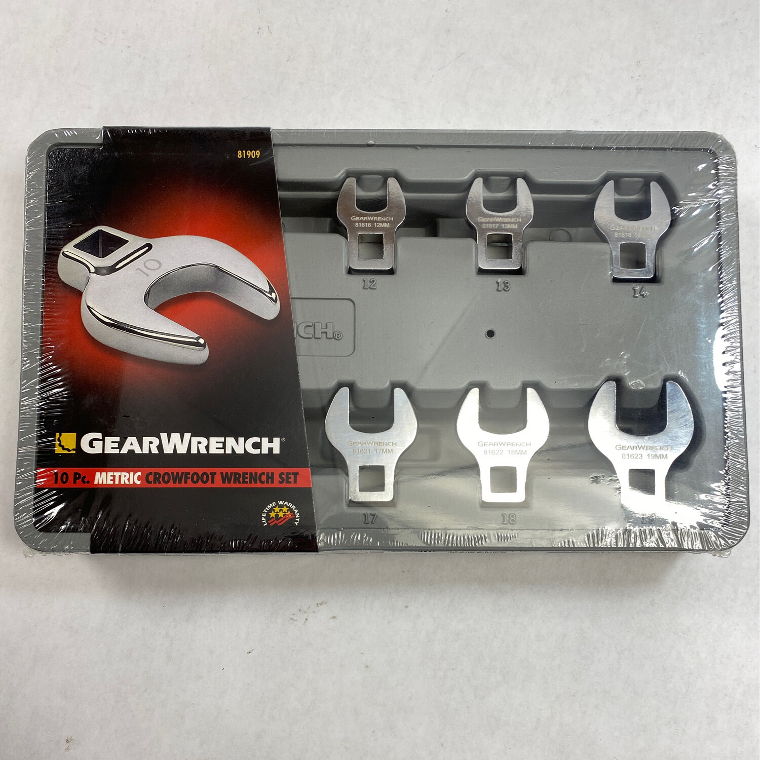 Gearwrench 10 Pc. Metric Crowfoot Wrench Set, 81909