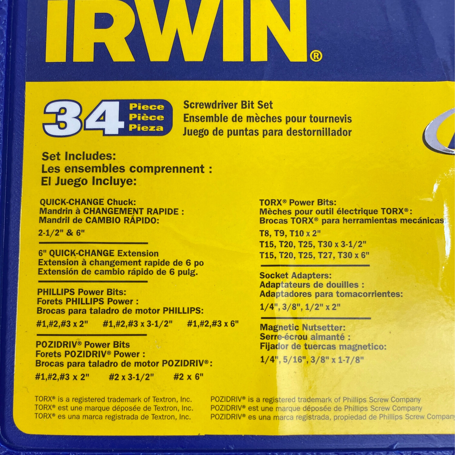 Irwin 34 Pc. Screwdriver Bit Set 3057034