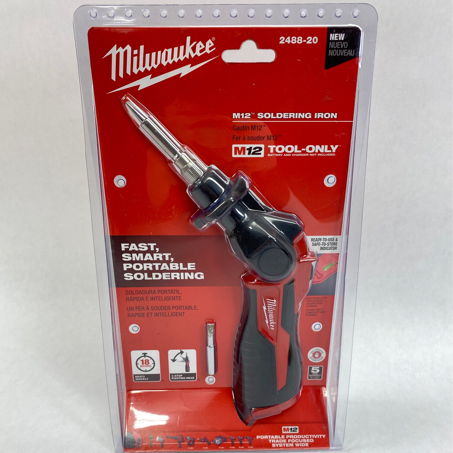 Milwaukee M12 Soldering Iron (Tool Only) 248820 Shop Tool Swapper