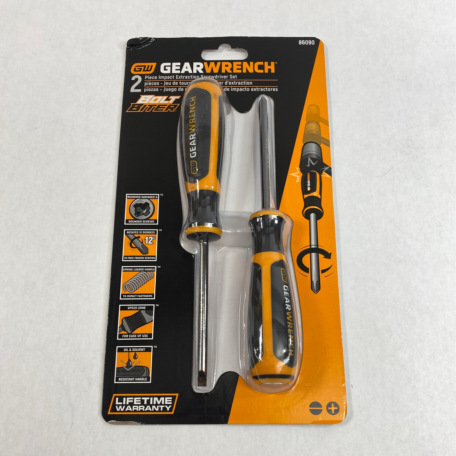 Gearwrench 2 Pc Impact Extraction Screwdriver Set, 86090