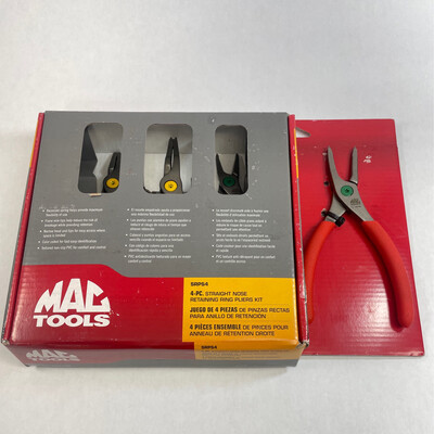 Mac Tools 4 Pc. Internal/External Straight Nose Retaining Ring Pliers Kit, SRPS4