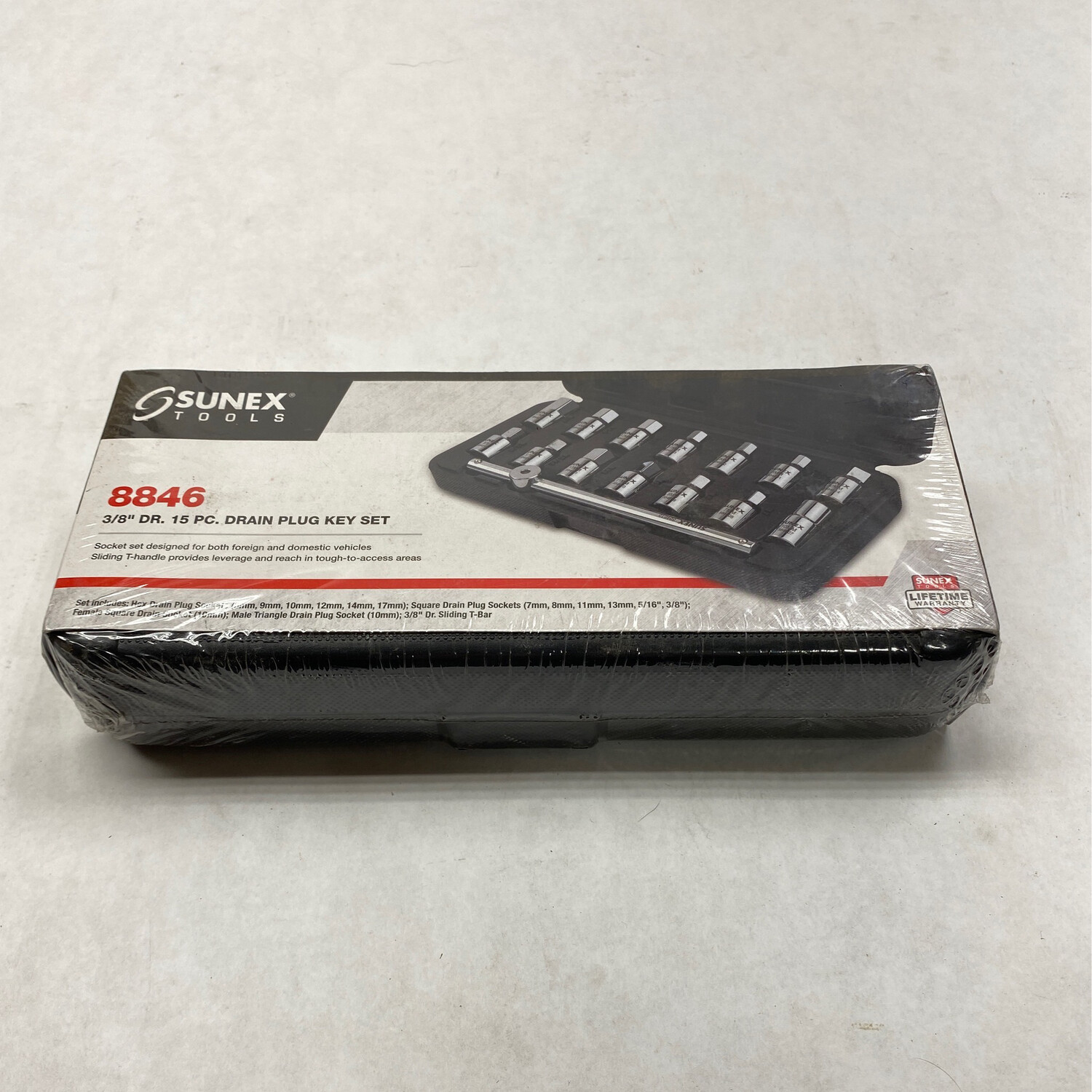 Sunex Tools 15pc. 3/8” Drive Drain Plug Key Set, 8846