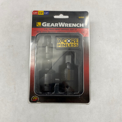 Gearwrench 3pc. 1/4”, 3/8” And 1/2” Pinless Impact Universal Joint Set