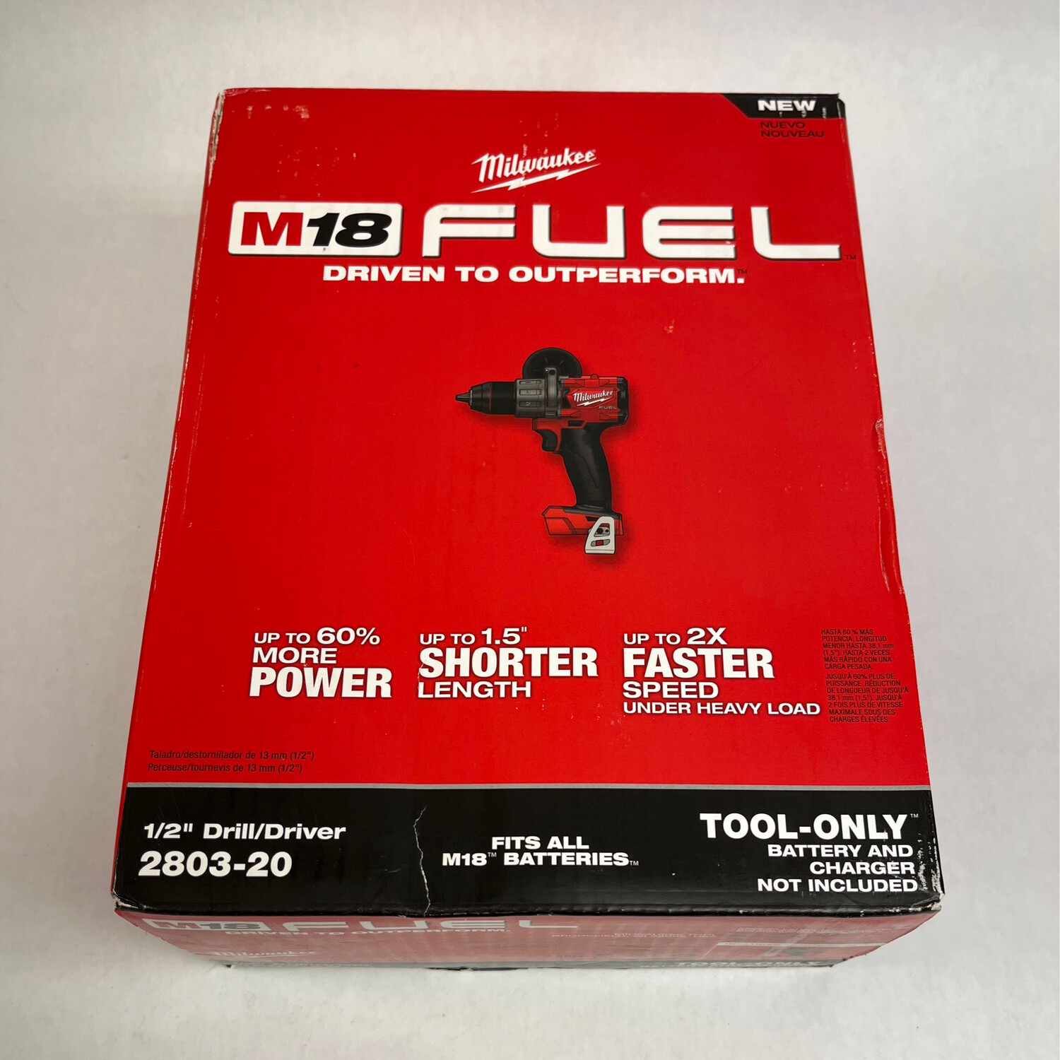 Milwaukee M18 Fuel 1/2” Drill/Driver, 2803-20