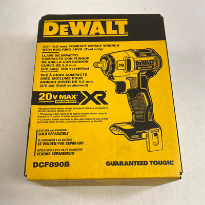Dewalt 20v Max XR 3/8” Drive Compact Impact Wrench (Tool Only) DCF890B