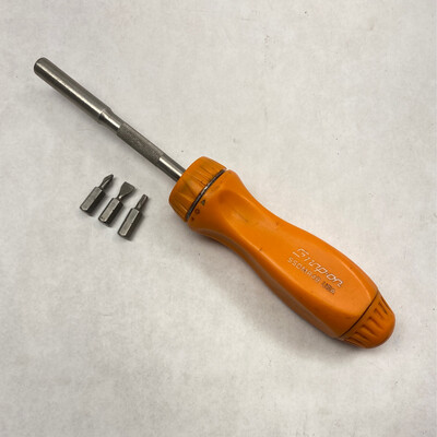 Snap On Ratcheting Screwdriver W/ 3 Bits- Signature Edition- Mike Skinner, SSDMR4B