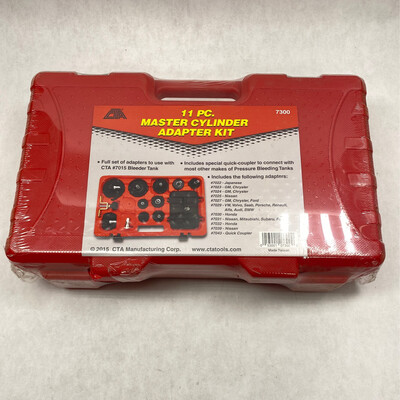 CTA Tools Master Cylinder Brake Bleeder Adapter Kit, 7300