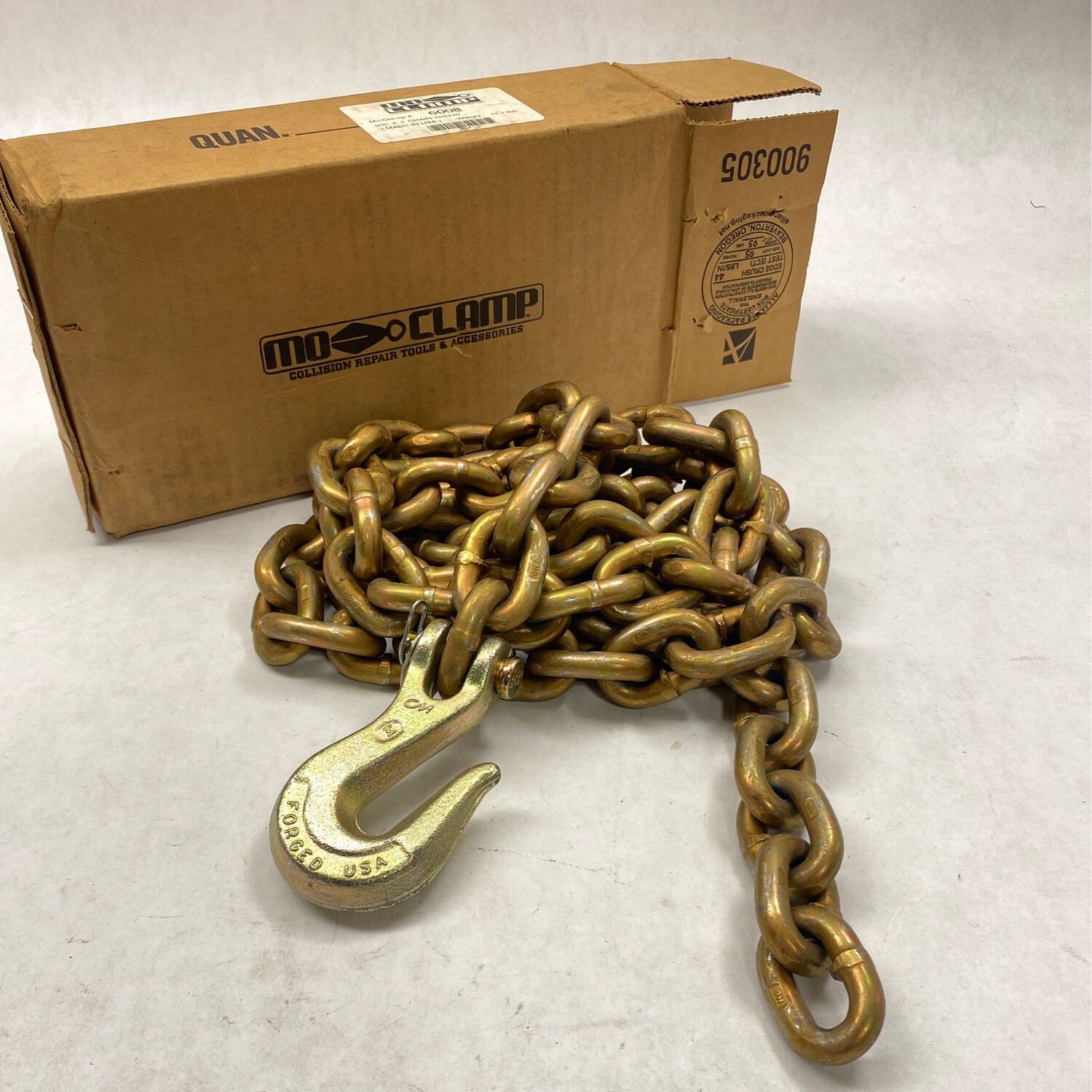 Mo Clamp 3/8” x 8’ Frame Straightening Chain With Grab Hook, 6008