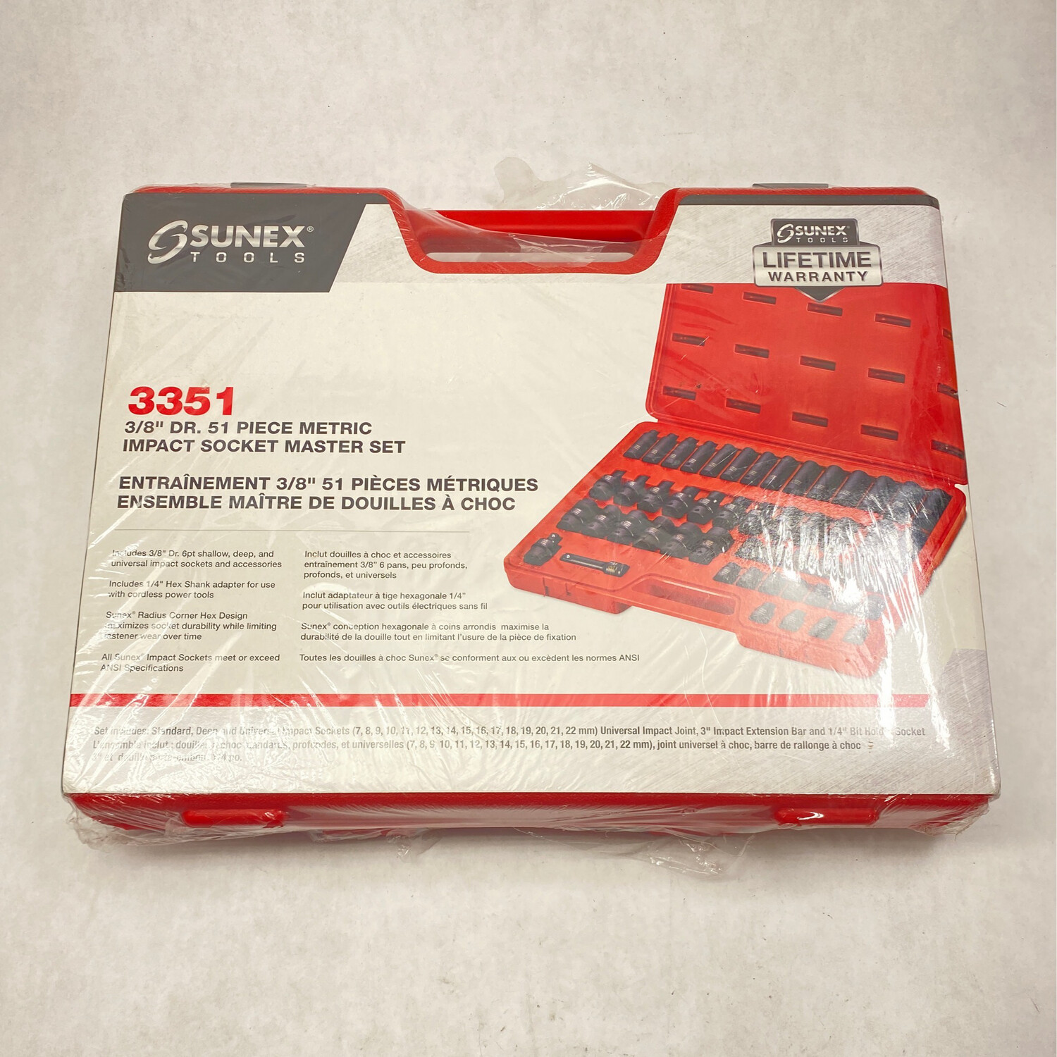 Sunex Tools 3/8” Drive Metric Impact Socket Set, 3351