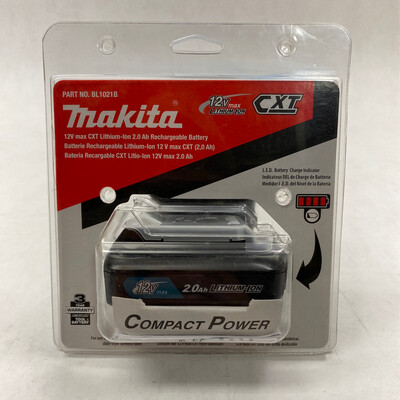 Makita 12V 2.0Ah CXT Lithium Ion Battery, BL1021B