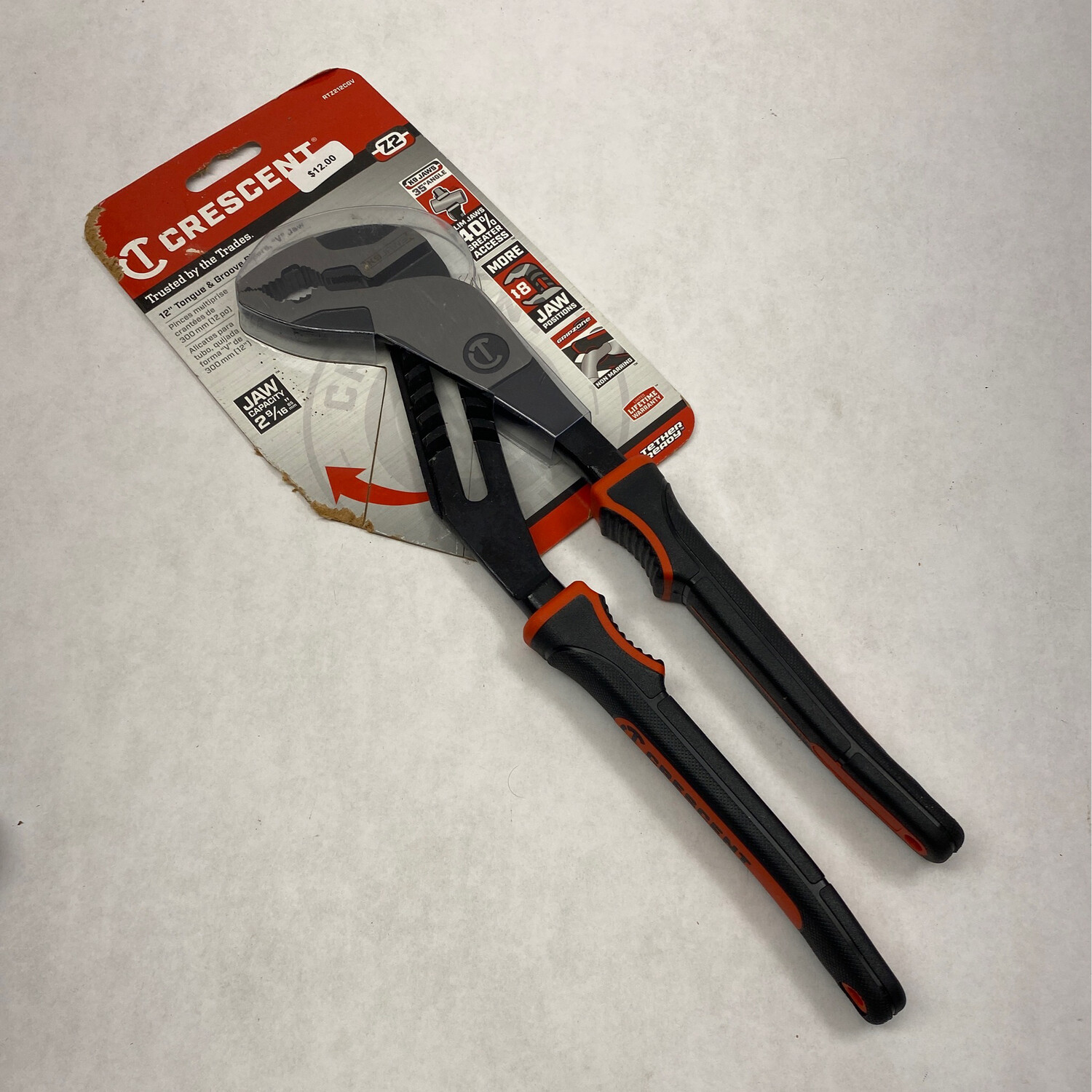Crescent 12” Tongue And Groove Pliers, RTZ212CGV
