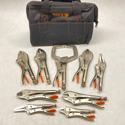 Matco Tools 9pc. Orange Locking Pliers Set W/ Canvas Bag, SPL9M