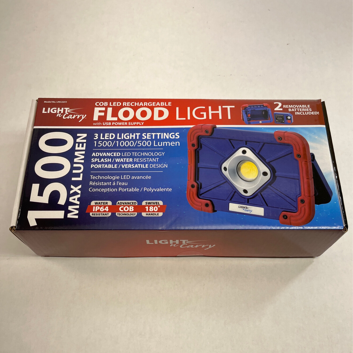 Light N Carry Magnetic Base Rechargeable COB LED Work Light w/ 2 Batteries, LNC2251