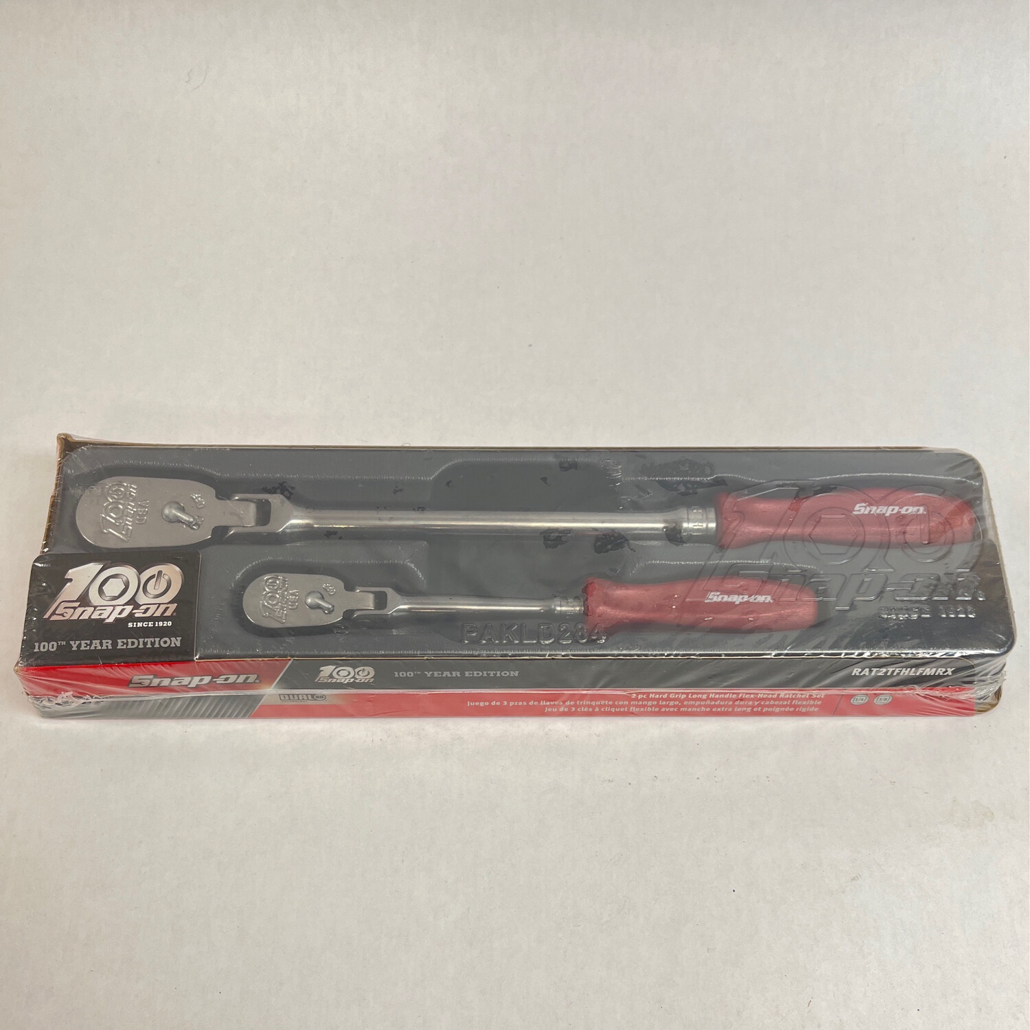 Snap On 2 Pc. Hard Grip Long Handle Flex Head Ratchet Set, RAT2TFHLFMRX