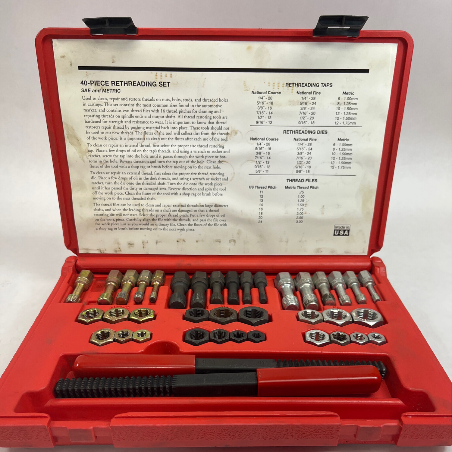 Craftsman 40 cheap piece rethreading set