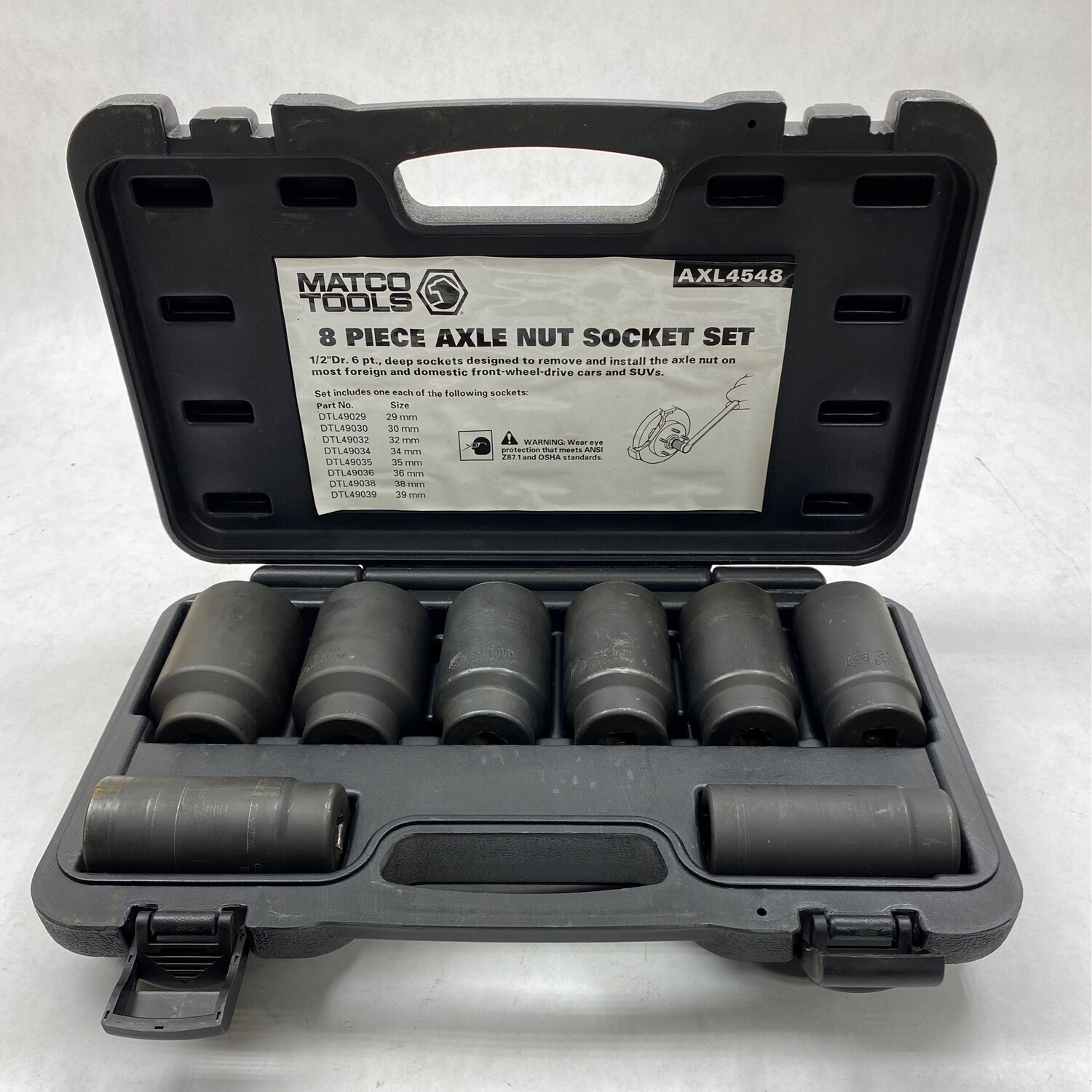 Matco axle nut socket set online